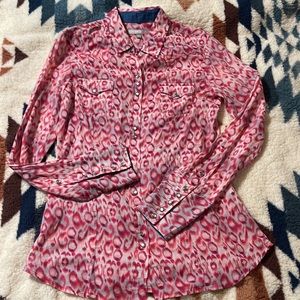Pink Leopard Patterned Women's Top